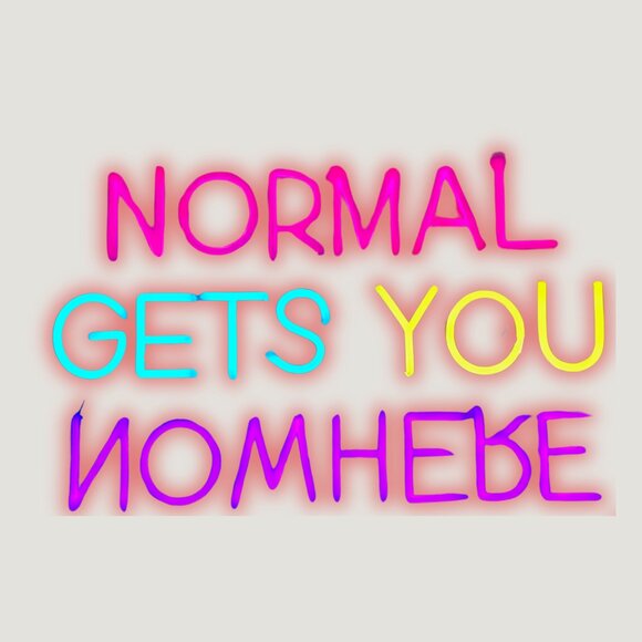 NORMAL GETS YOU NOWHERE Pink Red Neon Light LED Wall Indoor Room Dorm Decor - Picture 13 of 17